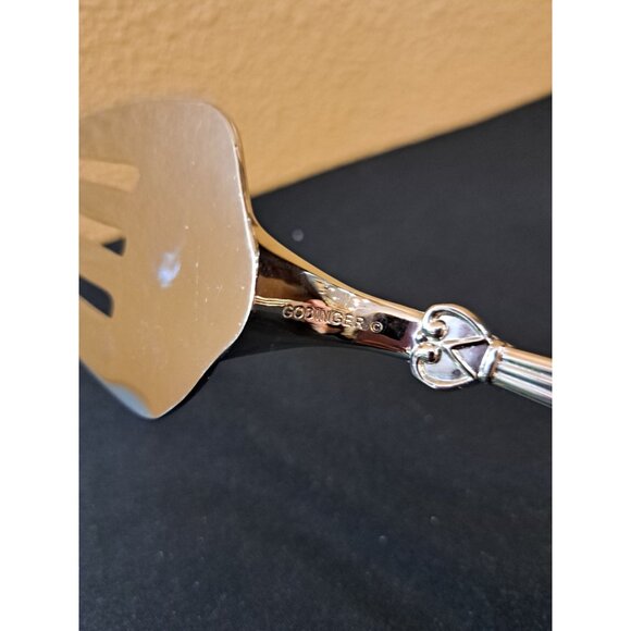 Godinger Silver Plated Serving Fork With Ornate Handle - Picture 3 of 4